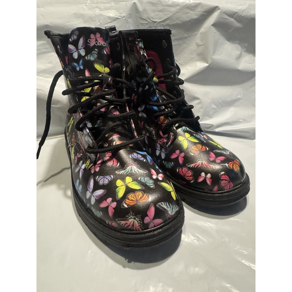 Girls Sketchers Graven Butterfly Squad Combat Style With Side Zipper / Easy Wear